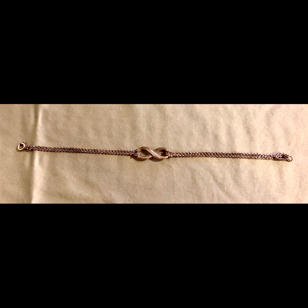 Tiffany Silver Infinity Double Chain Bracelet